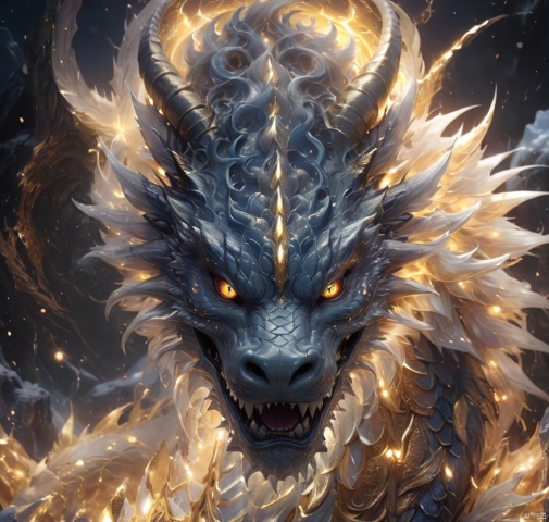 Front, (face: 1.1),((positive)),(( Look at the camera)), , realistic,chinese  Dark gold. Ice Dragon, desolate, intricately detailed, artistic lightning, particles, beautiful, amazing, highly detailed, digital art, sharp focus, trending on art station,amazing6, amazing6