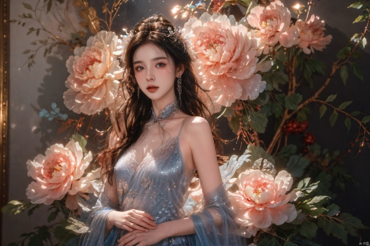 Put your hands together and pray, girl God,masterpiece,(best quality),official art, extremely detailed cg 8k wallpaper,((crystalstexture skin)), (extremely delicate and beautiful),highly detailed,1girl,solo,long hair,ruhua, qianjin