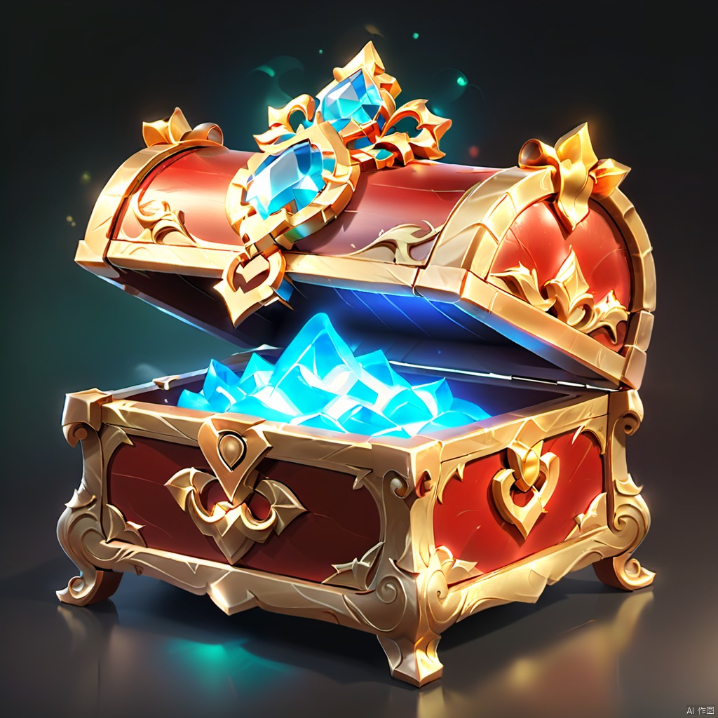  Game props, (Christmas theme) exquisite treasure chests.