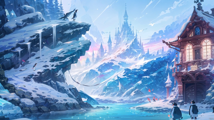  (((masterpiece))), ((extremely detailed CG unity 8k wallpaper)), best quality, high resolution illustration, Amazing, highres, intricate detail, (best illumination, best shadow, an extremely delicate and beautiful),

2D ConceptualDesign, penguin, bird, snow, scenery, mountain, outdoors, ice, whale, animal, aurora, sky