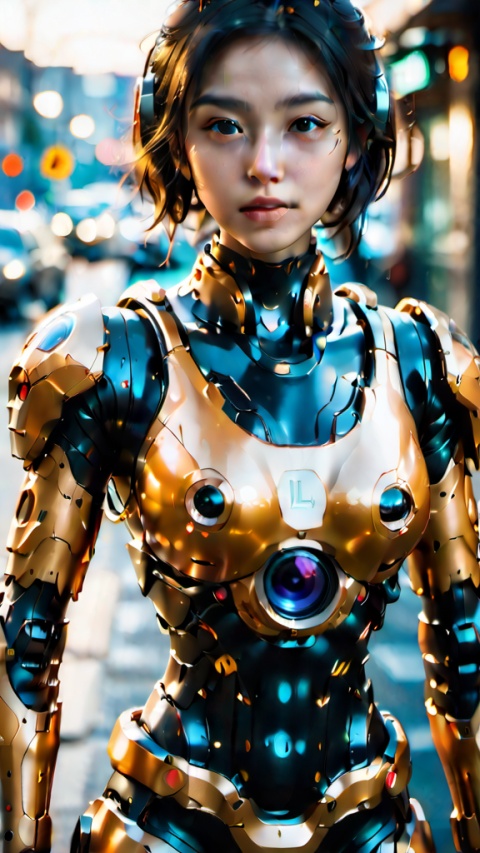 ultra-detailed, highres, extremely detailed,Cine Lighting, Ultra HD, Stereo Illumination, Unreal Engine,beautiful detailed girl, extremely detailed eyes and face, beautiful detailed eyes,(photorealistic:1.2), shot with Canon EOS 5D Mark IV, detailed face, detailed hair,bokeh,mech suit,radio antenna,inter headset,sunset,movie light,rim lights,realistic,commercial photography,leica lens,photoreal,1girl,glowing skin,plump,black hair,one side up,expressive hair,solo,brown pupil,black eyes,exquisite facial features,anatomically correct,medium long shot (MLS),full length shot(FLS)