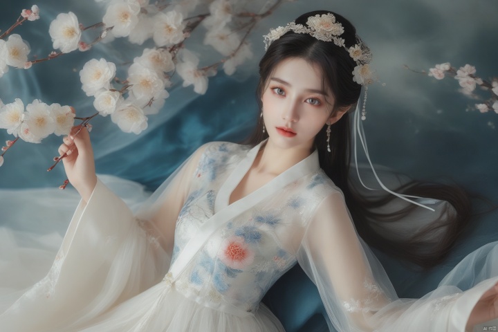  masterpiece, The best quality, 1girl, luxurious wedding dress, dreamy scene, white background, front viewer, looking at viewer, Flowers, romantic, Bride, Translucent white turban, UHD, 16k, , sparkling dress, yunbin, full_body, white stockings, , chinese dress,white dress,
chinese clothes,dress,white dress,floral print,china dress,blue dress,hanfu,long sleeves,print dress,robe,skirt,sleeveless dress,widesleeves, weddingdress, jinchen, see-through, tutult, qingsha, tutultb, xinniang