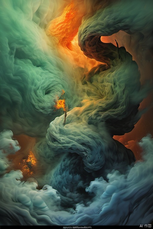  Oil painting, Impressionism, Colorful, Bering_ Darkness, surrounded by black smoke and dark clouds in the kingdom of darkness, green bamboo, inspired by Alberto Seveso, the duality of orange flames/blue ice, fractal human contours, realistic 3D rendering of red, blue, and orange, themes made of broken clay, made of lava, extremely detailed, absurd, (colorful), abstract background, fractal, (floral) exquisite visual effects, soft colors, art, Amazing depth, super details, masterpieces of engineering leaders, strategic planning, rich and colorful, peaceful visual effects, artistic super details, texture and best quality, masterpieces, super details, perfect composition, best image quality, super-resolution, surreal themes, dreamy realism, dreamy creations, terrifying color schemes, surrealism, abstraction, psychedelic, (8k, RAW photo, best quality, masterpiece: 1.2), (realistic, photo fidelity: 1.37), 4k texture, HDR, complex, highly detailed, clear focus, soothing tones, maze details, crazy details, complex details, HDR, ghost, (\ma mian qun\)Best quality, masterpiece, photo realism, 32K uhd, official art, dovas, solo, white background
