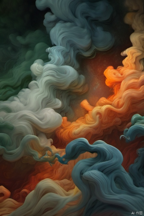  Oil painting, Impressionism, Colorful, Bering_ Darkness, surrounded by black smoke and dark clouds in the kingdom of darkness, green bamboo, inspired by Alberto Seveso, the duality of orange flames/blue ice, fractal human contours, realistic 3D rendering of red, blue, and orange, themes made of broken clay, made of lava, extremely detailed, absurd, (colorful), abstract background, fractal, (floral) exquisite visual effects, soft colors, art, Amazing depth, super details, masterpieces of engineering leaders, strategic planning, rich and colorful, peaceful visual effects, artistic super details, texture and best quality, masterpieces, super details, perfect composition, best image quality, super-resolution, surreal themes, dreamy realism, dreamy creations, terrifying color schemes, surrealism, abstraction, psychedelic, (8k, RAW photo, best quality, masterpiece: 1.2), (realistic, photo fidelity: 1.37), 4k texture, HDR, complex, highly detailed, clear focus, soothing tones, maze details, crazy details, complex details, HDR, ghost, (\ma mian qun\)Best quality, masterpiece, photo realism, 32K uhd, official art, dovas, solo, white background