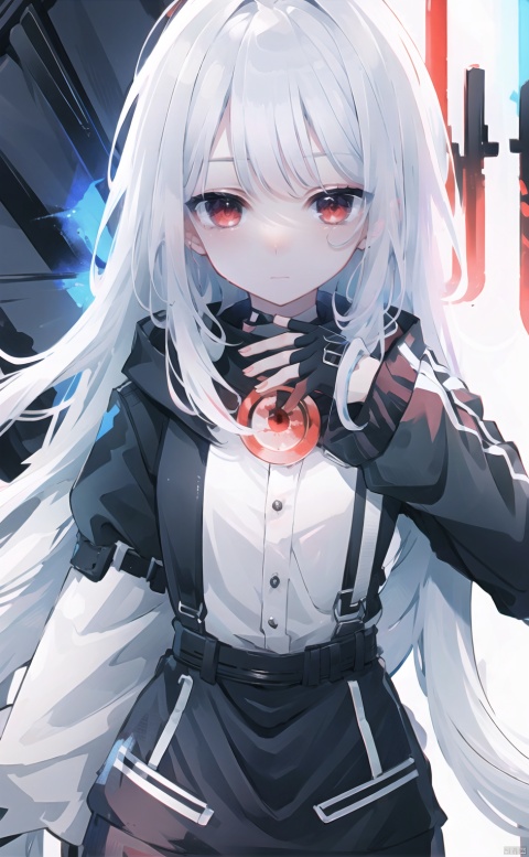masterpiece,8k,best quality,loli,solo,((depth of field)),white hair,red eyes,