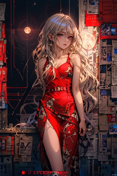  The art depicts a charming woman dressed in a flowing, oriental transparent dress, decorated with sexy patterns and bright colors. Showing small round ass, Her transparent dress drapes elegantly over her curvy figure, accentuating her seductive silhouette. She stood gracefully in the quiet moonlit night, bathed in the soft glow of the moonlight. The scene exudes an ethereal and dreamy atmosphere, with a touch of mystery and sexiness. The graphic style blends watercolor and digital illustration techniques to evoke a refined beauty and charm. The lights are filled with soft moonlight, casting soft highlights and shadows on her charming features. Bare buttocks, three-dimensional facial features, lying on bed, clear eyes, topless, nipples visible,full body,