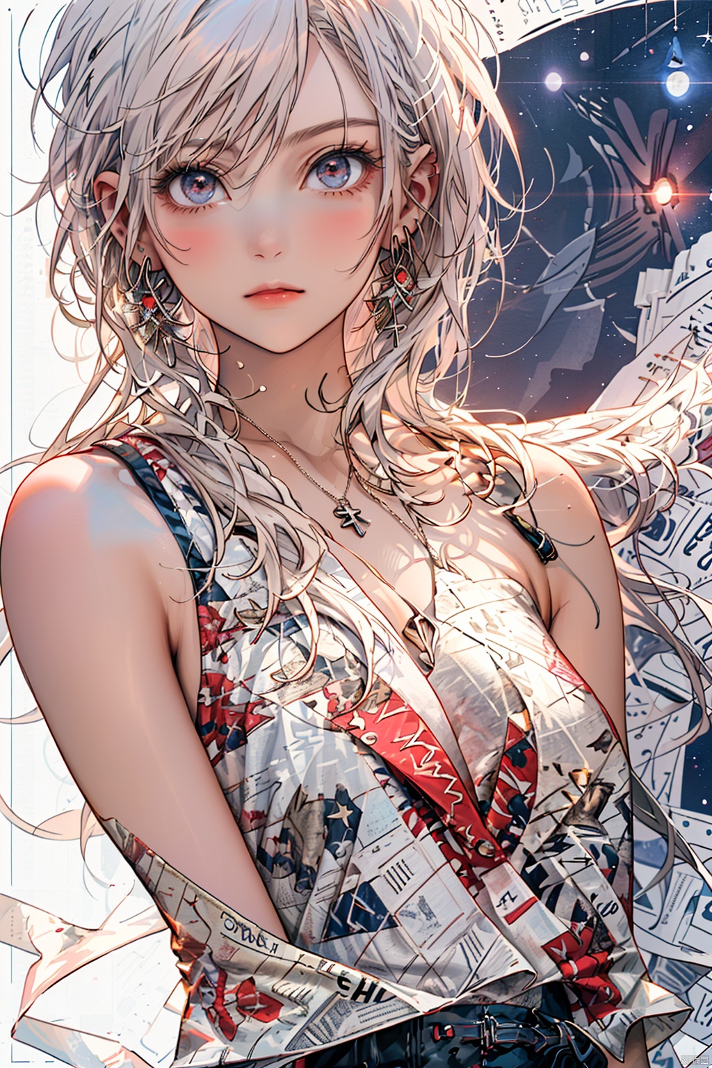  The art depicts a charming woman dressed in a flowing, oriental transparent dress, decorated with sexy patterns and bright colors. Showing small round ass, Her transparent dress drapes elegantly over her curvy figure, accentuating her seductive silhouette. She stood gracefully in the quiet moonlit night, bathed in the soft glow of the moonlight. The scene exudes an ethereal and dreamy atmosphere, with a touch of mystery and sexiness. The graphic style blends watercolor and digital illustration techniques to evoke a refined beauty and charm. The lights are filled with soft moonlight, casting soft highlights and shadows on her charming features. Bare buttocks, three-dimensional facial features, lying on bed, clear eyes, topless, nipples visible,full body,