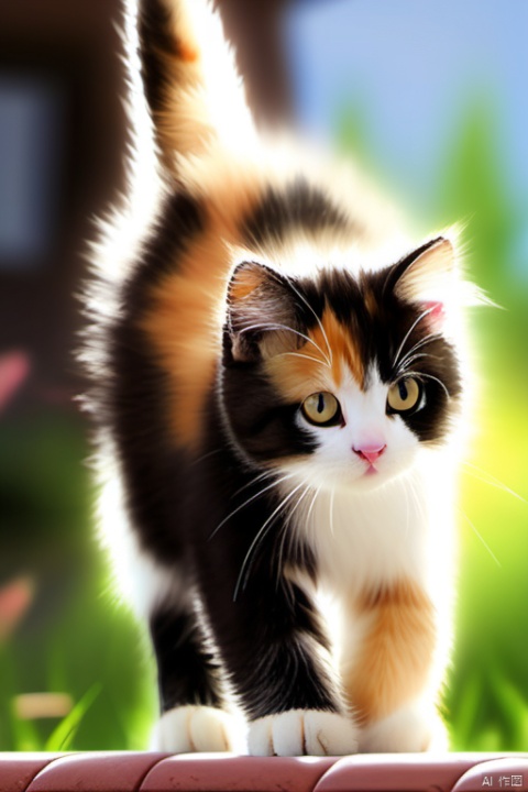 cute cat,
High Resolution,Sharp Focus,Detailed Textures,Clear Shading ,Precision in Light,Fine Brush Strokes,Depth of Field,Reflective Surface,Subtle Transitions, landscape