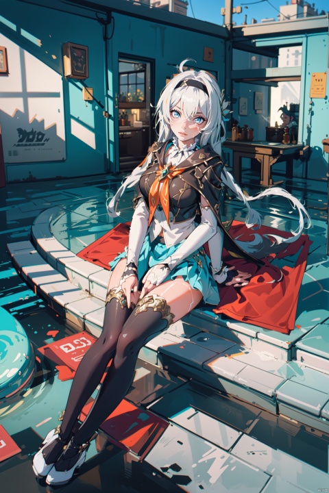  (illustration:1.1), (concept art:1.2), 
1girl,(wolf_ears), (wolf_tail),long hair,
((fine and beautiful detailed skin:1.0),(shiny:1.0),(Oil_highlights:1.0),(wet with oil:0.6),(shiny_skin:1)),
wind,sky, 
liuying,def clothe,black thighhighs,blue eyes,hairband,long hair,black hairband,fingerlessgloves,skirt,