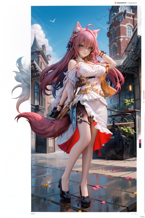  (illustration:1.1), (concept art:1.2), (safe_neg:1.05),(safe_pos:1.05),
1girl,(wolf_ears), (wolf_tail),long hair,full body,
wind,sky, niji3,
,jizi, def clothes, no coat, breasts, dress, red_hair, long hair, yellow eyes, white dress, high heels, black footwear,