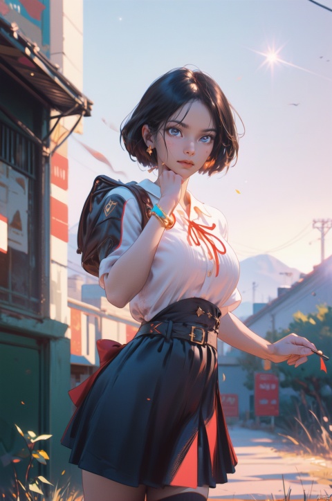 
(realistic,photorealistic,photo-realistic:1.2),highest quality,
(masterpiece, best quality, official art, extremelydetailed CG unity 8k wallpaper, 4k,8k:1.1),
Cinematic Lighting,chromatic_aberration,lens_flare,depth of field,
1girl, paw pose, smoke, dress,  sky,wind,rouman ,
, 