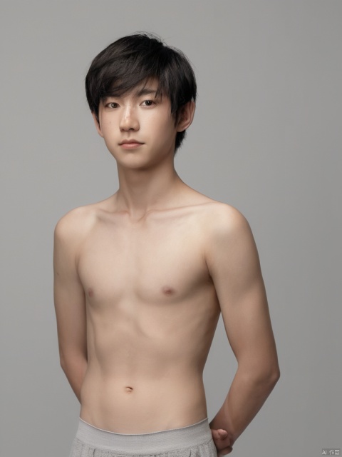  real nature skin,(realistic, photo-realistic:1.3),(high detailed skin:1.2),Ultra-high skin detail,Perfect facial details,
(((1boy))),Asian male,17(yo),
nude:,a white background,standing,looking at the camera,be nude,brief, mugglelight