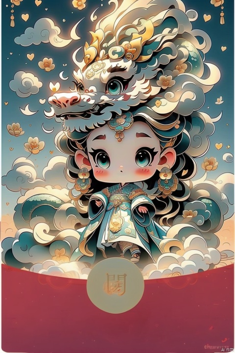  [(white background:1.5)::5],(wide shot:0.95),(full body),Dynamicangle, 1girl, artist name, black hair, blue sky, blush, breath, chibi, chinese clothes, closed mouth, cloud, cloudy sky, dress, flower, full body, green eyes, hair flower, hair ornament, heart, heavy breathing, long hair, long sleeves, sigh, sky, smile, smoke, solo, spoken heart, steam, twitter username, very long hair, visible air, eastern dragon, [(redbackground:1.5)::5],迪士尼, 3d stely, wechatredenvelope, BY MOONCRYPTOWOW