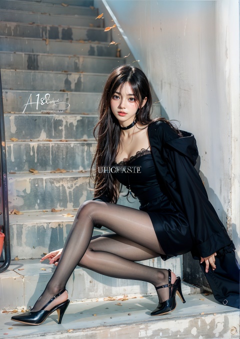  Best quality,masterpiece,ultra high res,(photorealistic:1.4),raw photo,(a 18-year-old girl),in the dark,deep shadow,low key,cold light,blush,(thigh gap:1.3),Professional studio,integratedshortskirt,pantyhose,red pantyhose