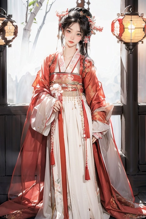  1girl, lying, bdsm, full body, standing, perfect high detailed face, high detailed eyes, blushing, hanfu, 