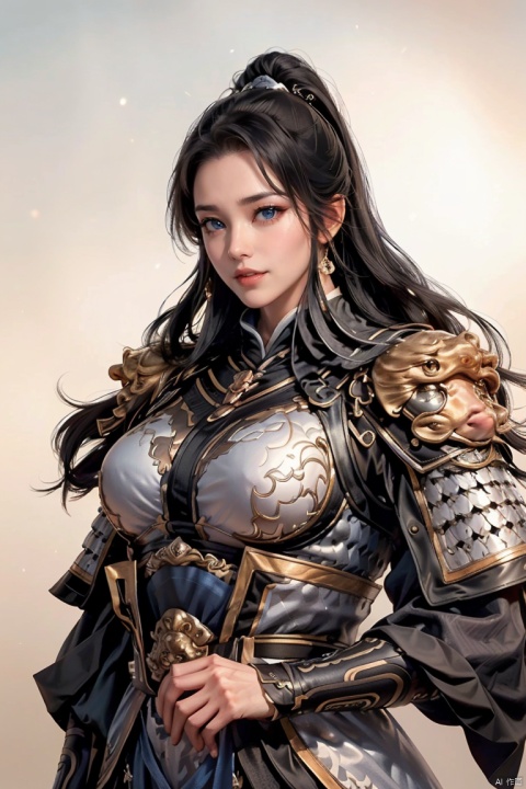  high definition,color trace, (High quality, High resolution, High quality, Fine details), Realistic, solo, 1girl,male focus,black theme,white armor,long hair, hair over shoulder,bangs,black hair,blue eyes,fighting stance,(High quality, High resolution, Fine details), Realistic, simple background,solo, curvy women, sparkling eyes, (Detailed eyes:1.2), Oily skin, Dramatic Shadows, SGZ2, zskj,