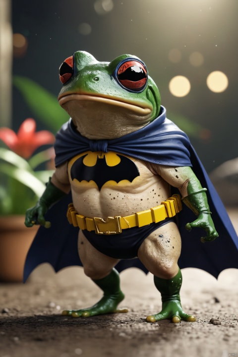 Coqui frog in batman uniform, 8k