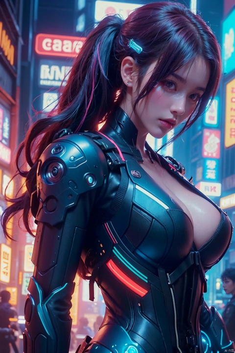  (masterpiece, top quality, best quality, official art, beautiful and aesthetic:1.2),CyberpunkWorld woman,long hair,(close up:1.2),(glowing armor:1.2),(cyberpunk:1.2),(CyberpunkWorld:1.3),neon,Neon Babe,Neon Babe style armor,cyber suit armor,robotic suit,jetpack,(large breasts:1.2),floating hair,(skinny, thin body:1.2),shiny skin,