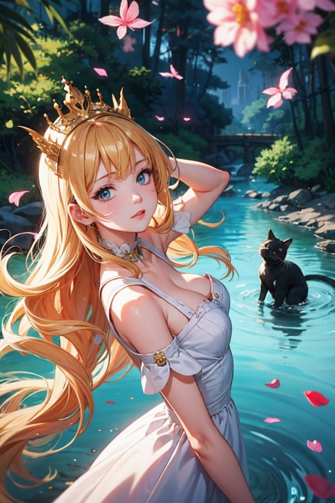 

2010s anime, a girl, a princess wearing a golden crown and a white pink dress looks at a small and cute cartoon black cat, gazing at each other, standing in the clear river water of the forest, sunny days, tyndall effect, lateral face, close up, close shot::3, clear, japanese manga, fairy tale style, bright color tones, detail, dream, clear facial details, dazzle, glitter, ultra details, contour light, animation illustration, high detail, 16k, masterpiece, best quality, amazing, fine details, ealistic, ultra detailed, in style of disney animation, animated movie scene, art in the style of disney, iconic popculture references --niji 5


2010s anime, a girl, a princess wearing a golden crown and a white pink dress looks at a small and cute cartoon black cat, gazing at each other, standing in the clear river water of the forest, sunny days, tyndall effect, lateral face, close up, close shot::3, clear, japanese manga, fairy tale style, bright color tones, detail, dream, clear facial details, dazzle, glitter, ultra details, contour light, animation illustration, high detail, 16k, masterpiece, best quality, amazing, fine details, ealistic, ultra detailed, in style of disney animation, animated movie scene, art in the style of disney, iconic popculture references --niji 5