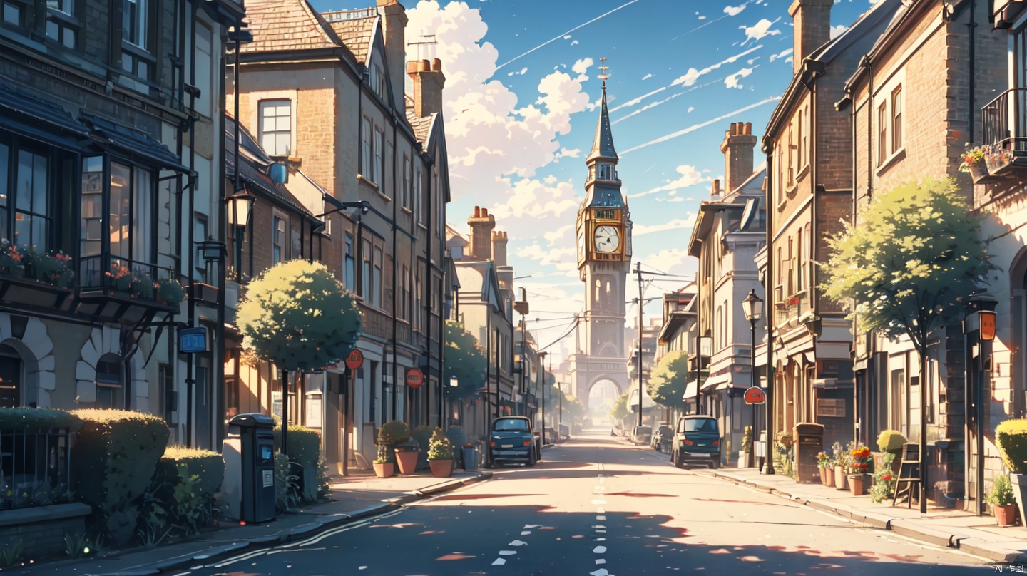  cozy animation scenes,,house,london,streets,fantasy,Clock tower,house