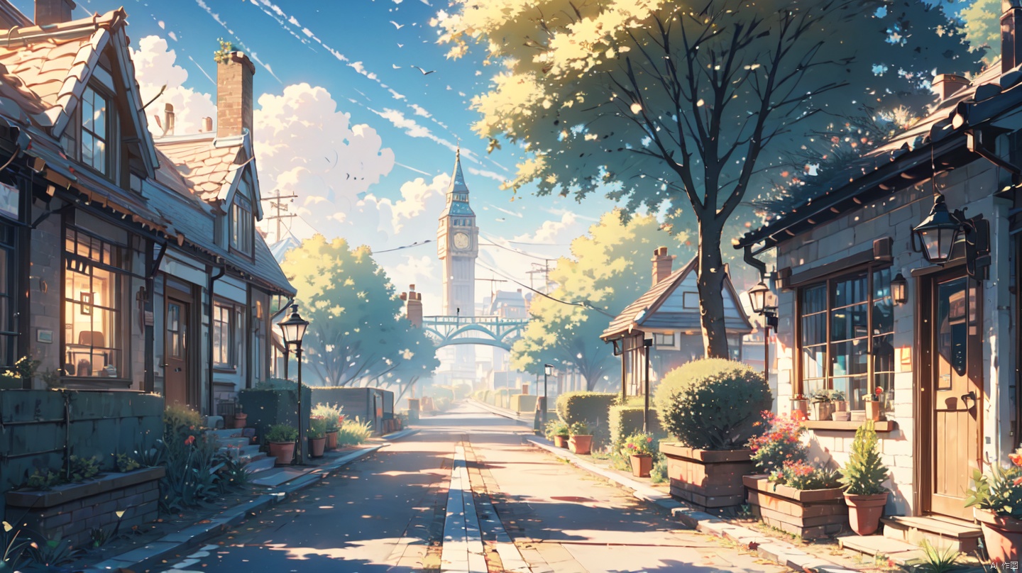  cozy animation scenes,outdoors,house,london,streets,fantasy