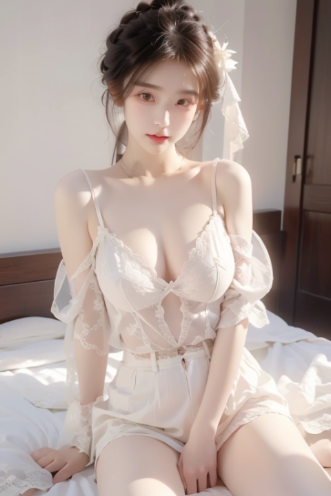A sunny morning,Sexy girl,Delicate cheeks,backlook,Chest: 1.7,A full figure,Attractive hips,hip focus,Chest leakage,Leaky buttock,perfect body,Bare buttocks,Meibao,Legs apart,Hip leakage: 2,nsfw:2,White lace top.
White lace pleated skirt,white lace shoe,Panoramic view,one white lace shoe in hand