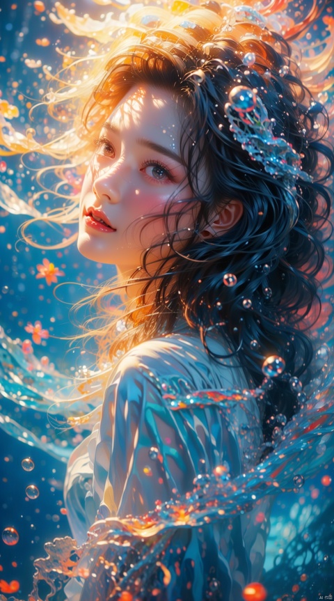  In a vast ocean, the girl met the dragon. She has long golden hair and her eyes are as clear as the blue sea and sky. She was wearing a white long skirt, with the hem swaying gently with the waves of the seawater. Her smile is bright and gives people a warm feeling. At the same time, the appearance of the dragon is also very eye-catching. Its scales are like hard steel, emitting a cold light. The eyes of the dragon are deep and bright, as if they can see through everything. Its tail is long and sturdy, like a steel whip, with infinite power.
1 girl and 1 dragon,masterpiece,
render,technology, (best quality) (masterpiece), (highly detailed), 4K,Official art, unit 8 k wallpaper, ultra detailed, masterpiece, best quality, extremely detailed, dynamic angle,atmospheric,highdetail,exquisitefacialfeatures,futuristic,sciencefiction,CG, duobaansheying, sdmai, 1girl