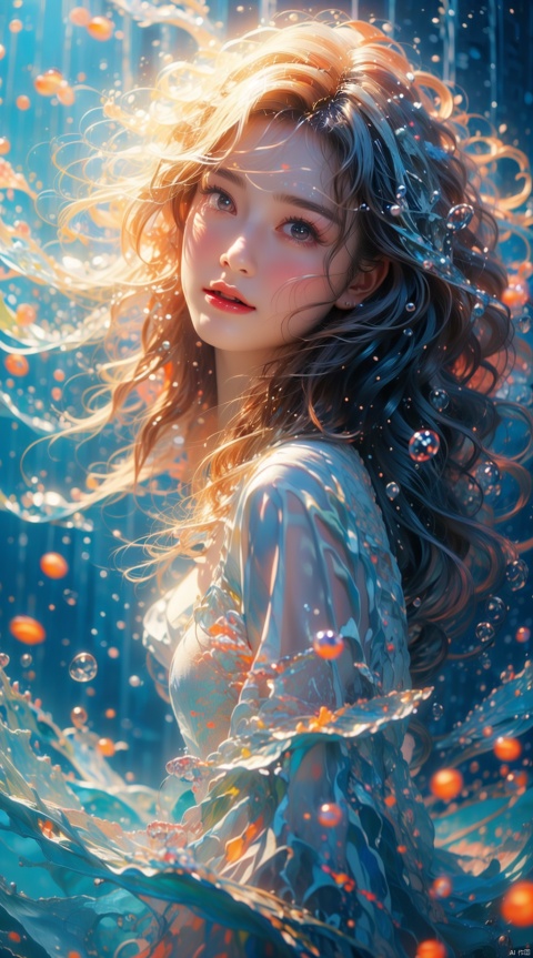  In a vast ocean, the girl met the dragon. She has long golden hair and her eyes are as clear as the blue sea and sky. She was wearing a white long skirt, with the hem swaying gently with the waves of the seawater. Her smile is bright and gives people a warm feeling. At the same time, the appearance of the dragon is also very eye-catching. Its scales are like hard steel, emitting a cold light. The eyes of the dragon are deep and bright, as if they can see through everything. Its tail is long and sturdy, like a steel whip, with infinite power.
1 girl and 1 dragon,masterpiece,
render,technology, (best quality) (masterpiece), (highly detailed), 4K,Official art, unit 8 k wallpaper, ultra detailed, masterpiece, best quality, extremely detailed, dynamic angle,atmospheric,highdetail,exquisitefacialfeatures,futuristic,sciencefiction,CG, duobaansheying, sdmai, 1girl