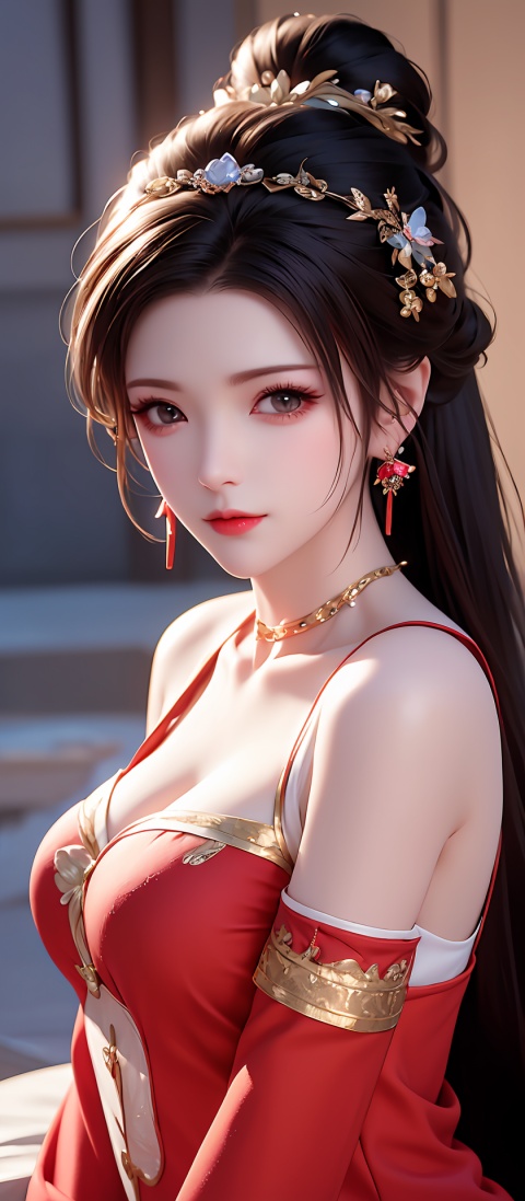  (((1 girl))), (medium breasts:), ((upper body:0.7)), half body photo, female solo, depth of field, red earrings, jewelry, off-shoulder red shirt,black_skirt, (at beach), blonde hair, (((masterpiece))), (((best quality))), ((ultra-detailed)), (best illustration), (best shadow), photorealistic:1.3, realistic), highly detailed CG unified 8K wallpapers,(HQ skin:1.3, shiny skin), 8k uhd, dslr, soft lighting, high quality, film grain, Fujifilm XT3, (professional lighting), nangongwan, red lips,
