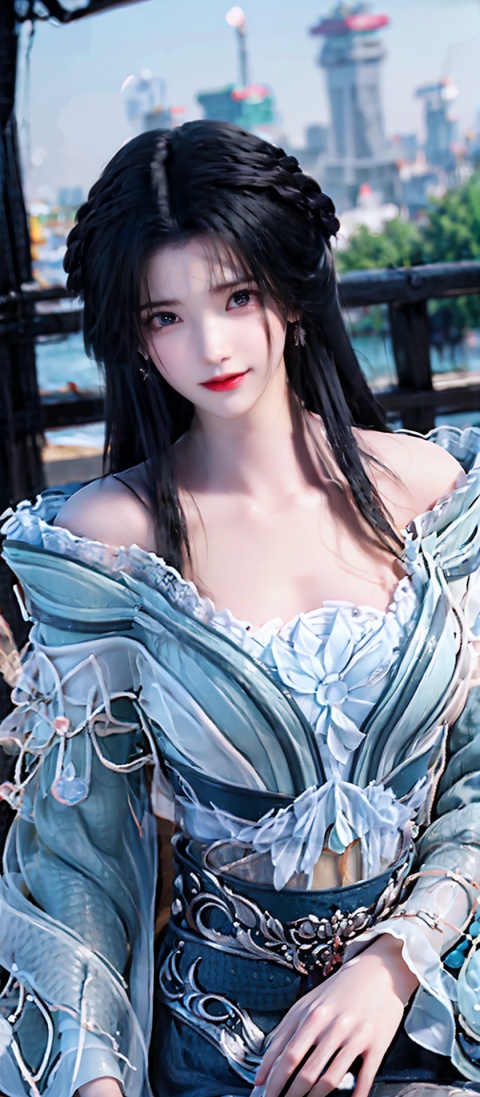  (((1 girl))), (medium breasts),((upper body:1)),1girl, breasts, solo, black hair, navel, jeans, denim, pants, cityscape, sweater, night, long hair, hand on own chest, large breasts, midriff, sitting, looking at viewer, white sweater, sky, night sky, off shoulder, railing, city, city lights, outdoors, lips, arm support, cleavage, collarbone, long sleeves, crop top,jiangli,girl, jujingyi, 1girl, Unreal
