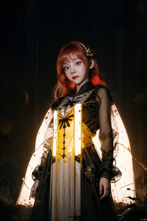  beautiful illustration, best quality, cute petit girl, (transform sequence), transform magical girl, chibi, white magical girl, fractal art, albino, babyface, long pure white and red mesh hair, beautiful detailed red eyes,cinematiclighting,cowboyshot,lookingatviewer,frombottom,happy,国风古装