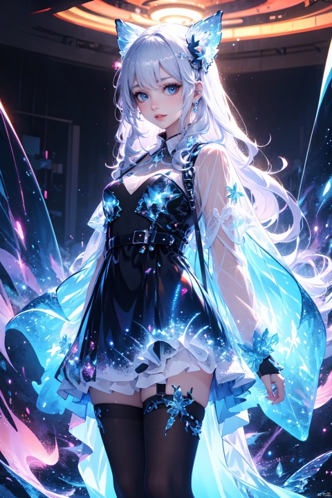 Masterpiece,High quality,Surreal,Multiple exposure scene,1 girl,Mechanical wings,Woman's figure,Intertwined,Extreme detailed,Celestial patterns,Conveying,Sense of cosmic connection,Science fiction,Electric particle effect, ethereal dragon, sky, 1girl
