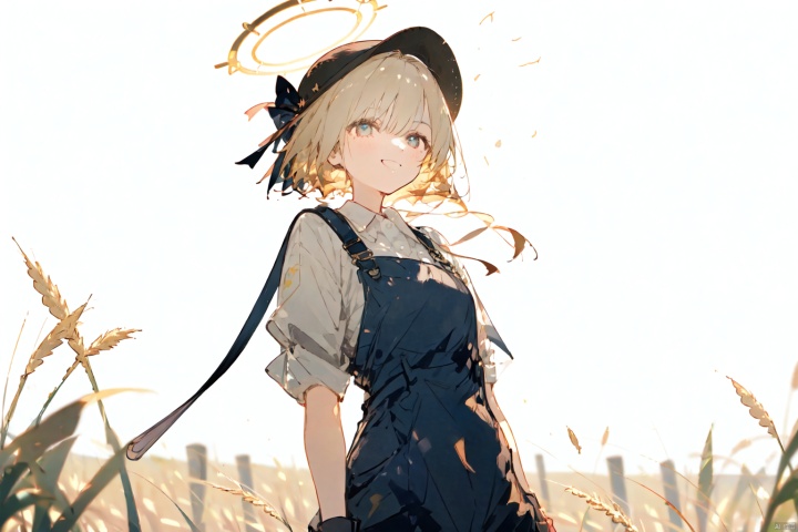  nai3 style, nai3style,1girl,solo,Jeanne_d'Arc,laborer,innocent_smile,simple_clothes,working_overalls,tool_belt,straw_hat,kind_eyes,wheat_field,sunlit,determined_posture,halo_effect,gentle_expression,historical_figure_modern_interpretation,rustic_background