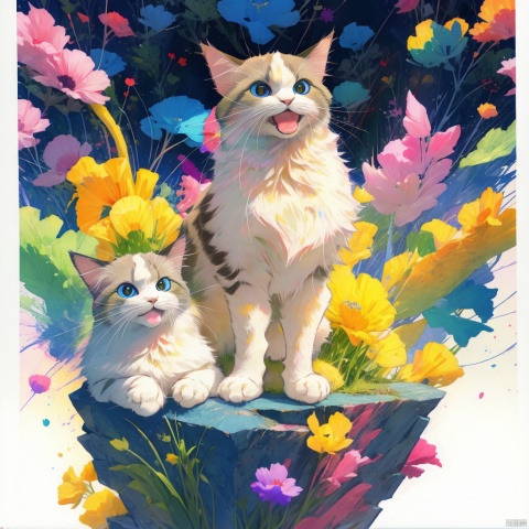  cat,kind_smile,absurdres,wallpaper,colorful,