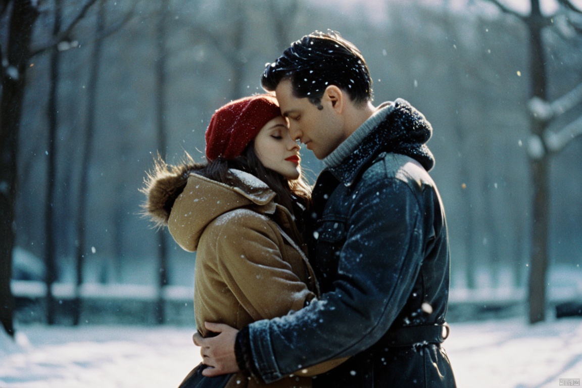  cinematic film still of Cinematic Film stock footage in (arri alexa style) Kodak film print, a man and a woman are embracing in the snow Cinematic Film Style, shallow depth of field, vignette, highly detailed, high budget, bokeh, cinemascope, moody, epic, gorgeous, film grain, grainy
﻿, xxmix_girl