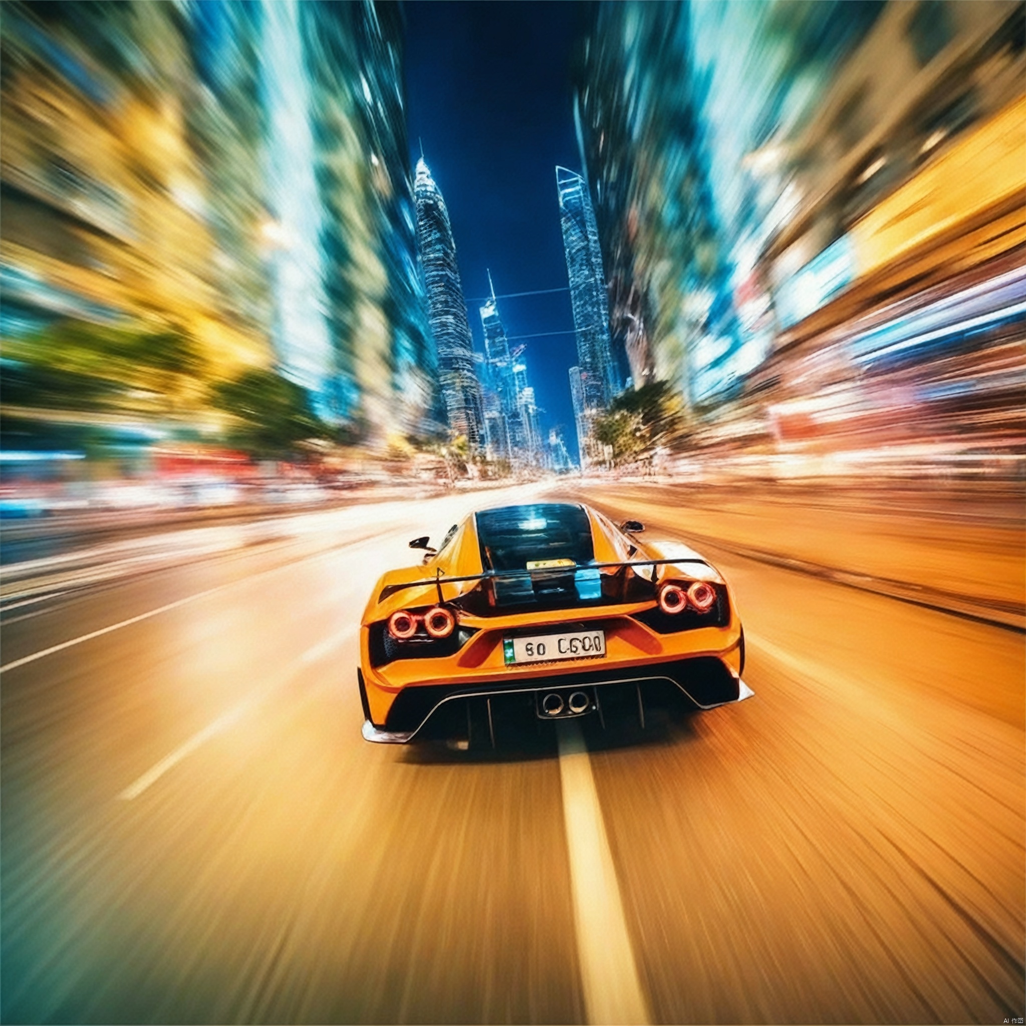  a sports car is racing very fast in city street at night,energy exploding, ,Time travel,speed lines,(motion blur:1.1),, (dynamic:1.1), (taken by go pro:1.3), (taken by 7.5mm fisheye lens:1.1), high-resolution,Photorealistic,realistic,analog style,realistic,film photography,soft lighting,best quality,ultra detailed,master piece