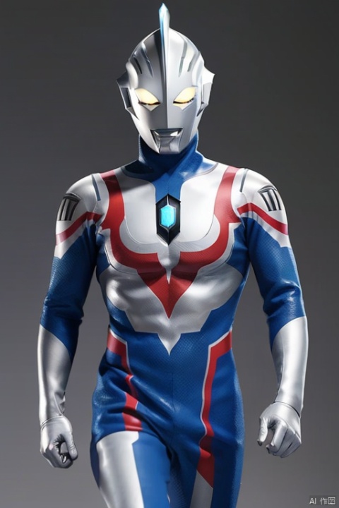  1boy,big yellow eyes,Ultraman,bodysuit,Photorealistic,ultraman,high quality,8k,suit