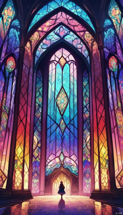 (stained glass art designed by Louis Comfort Tiffany:1.1) and (Tom Fruin:1.2) , [grand Vector Art, landscape of a (Himalayan:1.1) , Mundane and Moody, Clear skies, volumetric lighting, F/8, Velvia, concept art::16], sci-fi, plain,  made out of ral-hnycmb, surreal, romantic, dynamic dramatic beautiful full taking, enhanced quality, perfect background, unique