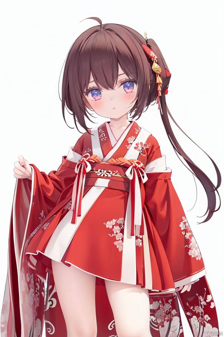  (Girlish body type), (masterpiece, best quality:1.2), solo, 1girl, looking at viewer,泠鸢,Red clothes, red hanfu,shoushou,