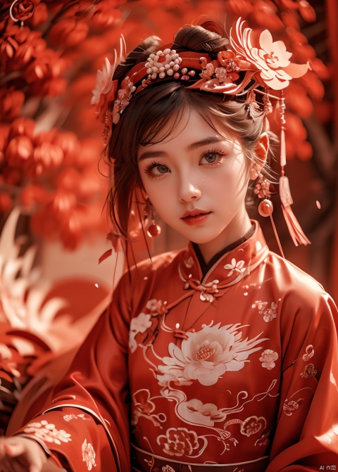 1 girl, solo, ((upper body,)), ((cute face)), expressionless, (beautiful detailed eyes), dofas, laojun,Chinese dragon paper cut,