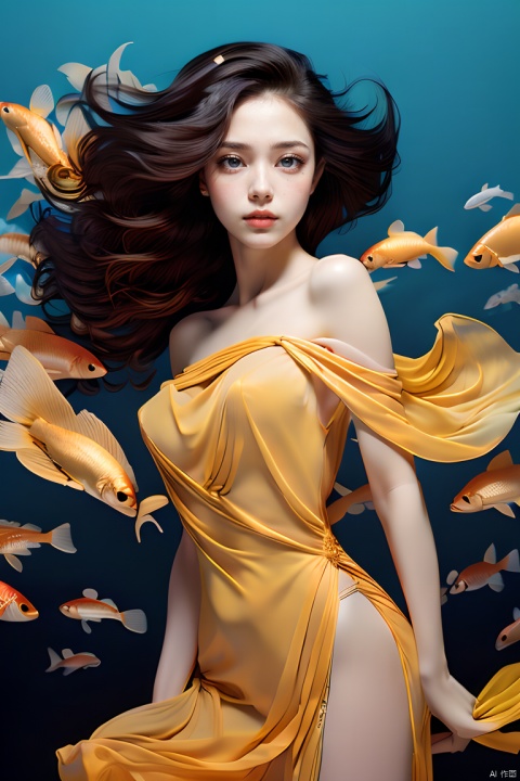  Best quality, masterpiece, photorealistic, 32K uhd, official Art,
1girl, dofas, solo, 
, yellow dress