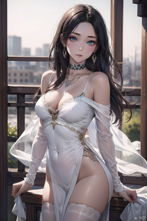  masterpiece, best quality, ice, 1girl, silk, cocoon, spider web, Solo, Complex Details, Color Differences, Realistic, (Moderate Breath), Green Eyes, Earrings, Sharp Eyes, Perfect Fit, Choker, Dim Lights, cocoon, transparent, jiBeauty, Ink scattering_Chinese style