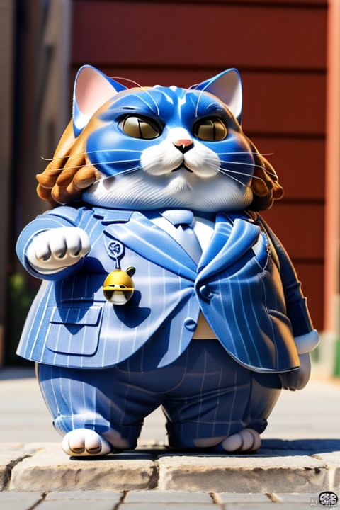 (masterpiece, top quality, best quality, official art,wear suit,  fatcat,CAT