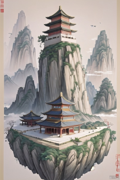 This is an ultra-high definition poster with a minimalist style and a strong sense of artistry, showcasing a Chinese ancient-style city that incorporates the urban style of Xi'an within a sea of clouds, accompanied by the Hui-style architecture on the ground. The overall artistic conception is of ultimate simplicity, rich with ancient charm, providing a canvas for deep contemplation and imagination.
, vector illustration