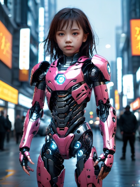  banlanz,1girl,realistic,looking at viewer,outdoors,standing,,cyborg,