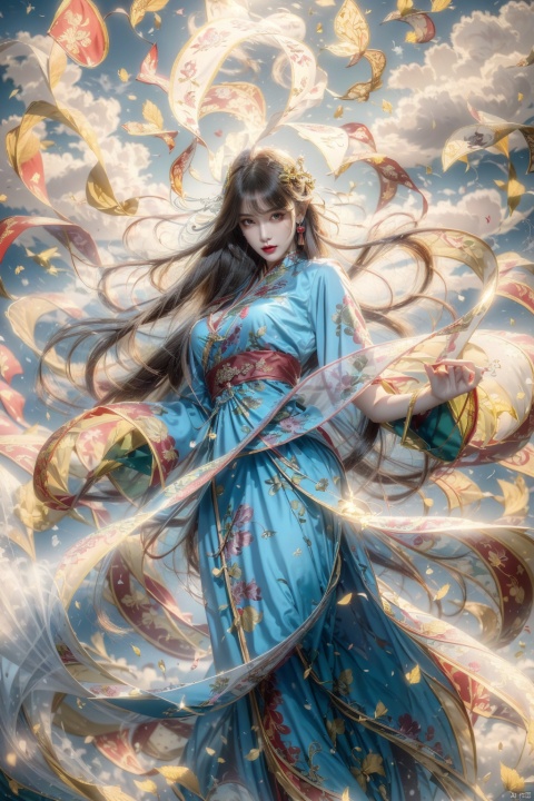 (Heading up) (Positive Light) Female Focus, Sword (Straight Sword) (Giant Phoenix Projection)
Red lips, bangs, earrings, kimono, Chinese cardigan, print, tassels
Cloud and mist whirlwind, shrouded in clouds and mist, ethereal aura drifting, Chinese architecture, Taoist runes, 1girl,police,pencil_skirt,high_heels