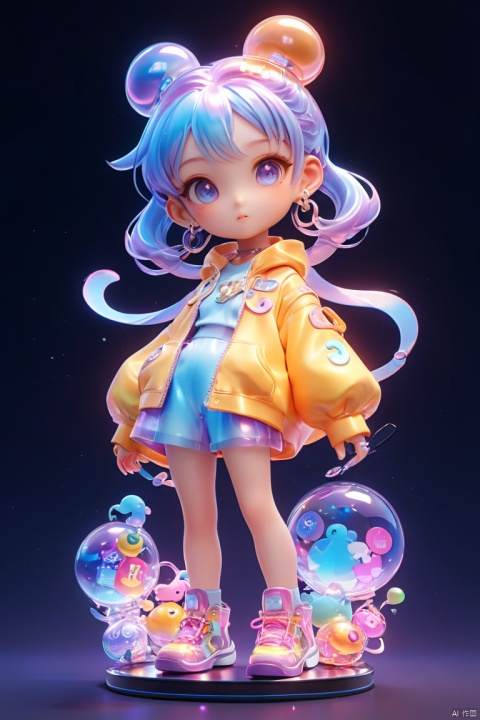  3D IP\(hubgstyle)\,
professional 3d model of hubggirl, anime artwork pixar,3d style, good shine, OC rendering, highly detailed, volumetric, dramatic lighting,

transparent color PVC clothing, transparent color vinyl clothing, prismatic, holographic, chromatic aberration, fashion illustration, masterpiece, girl with harajuku fashion, looking at viewer, 8k, ultra detailed, pixiv,

masterpiece,best quality,super detail,
anime style, key visual, vibrant, studio anime,