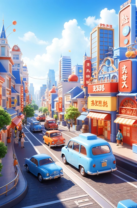  3D_style
May Day travel, outdoor, bright colors, city, travel

professional 3d model, anime artwork pixar, 3d style, good shine, OC rendering, highly detailed, volumetric, dramatic lighting,