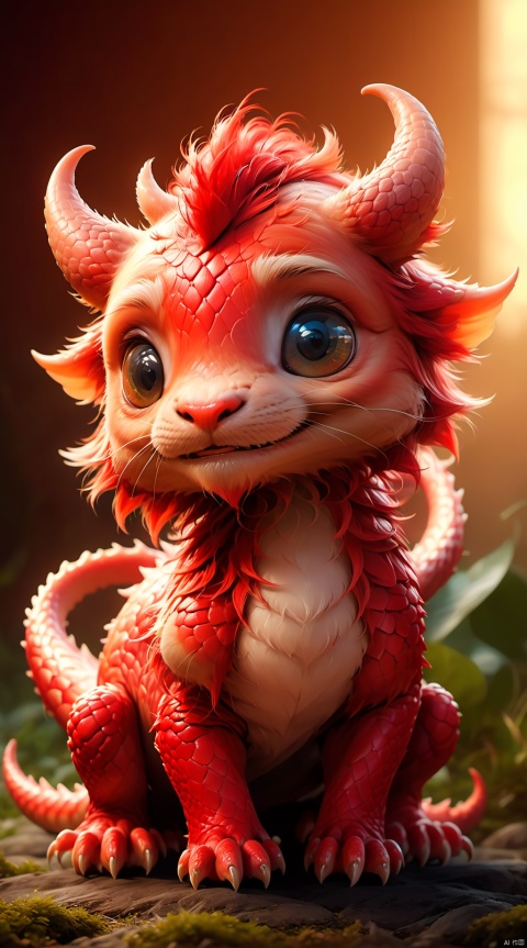  The creature appears to be a hybrid of various lifeforms, with characteristics from multiple species combined into a single entity. Inside the creature's body, a complex network of artificial organs can be seen, apparently created by advanced biotechnology.
Cute little dragon,red little dragon,
render,technology, (best quality) (masterpiece), (highly detailed), game,4K,Official art, unit 8 k wallpaper, ultra detailed, beautiful and aesthetic, masterpiece, best quality, extremely detailed, dynamic angle, atmospheric, full body lens,high detail,exquisite facial features,futuristic,science fiction,CG, frank grillo, cute animal,毛绒绒