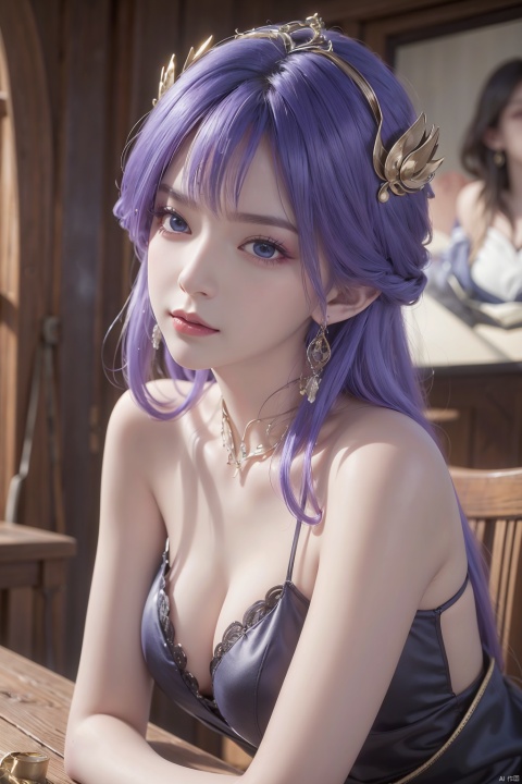  Qzidol, 1girl, solo, magazine, purple hair, cover, female concubine, powerful position, masterpiece, best quality, detailed light, full-body shooting, extremely detailed face, extremely detailed eyes and face, highres, fine details, extremely detailed CG, 8k wallpaper, light leakage, beautiful and detailed light, beautiful and detailed eyes, realism, 32K ultra HD, blue eyes, official art.